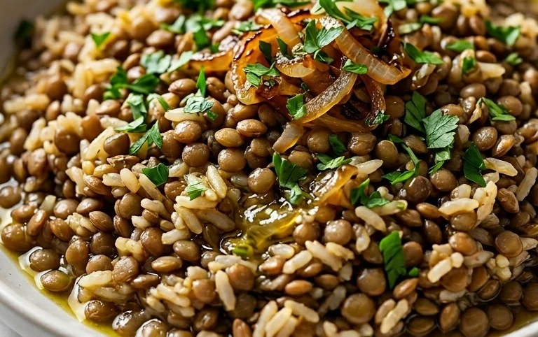 Easy Mediterranean Lentils and Rice