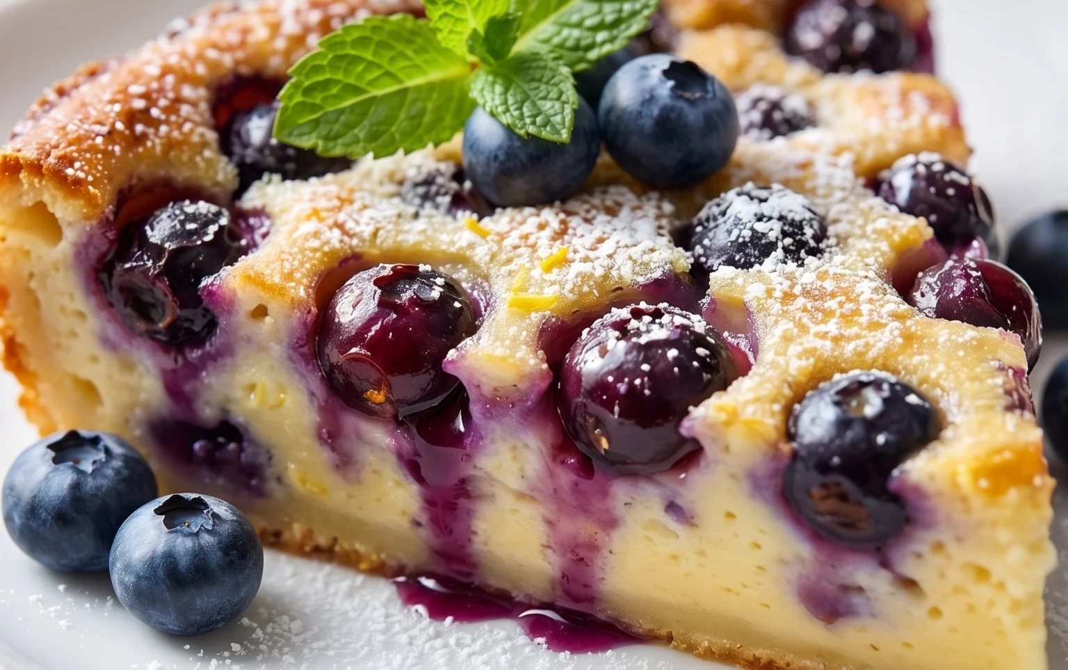 Lemon Blueberry Clafoutis