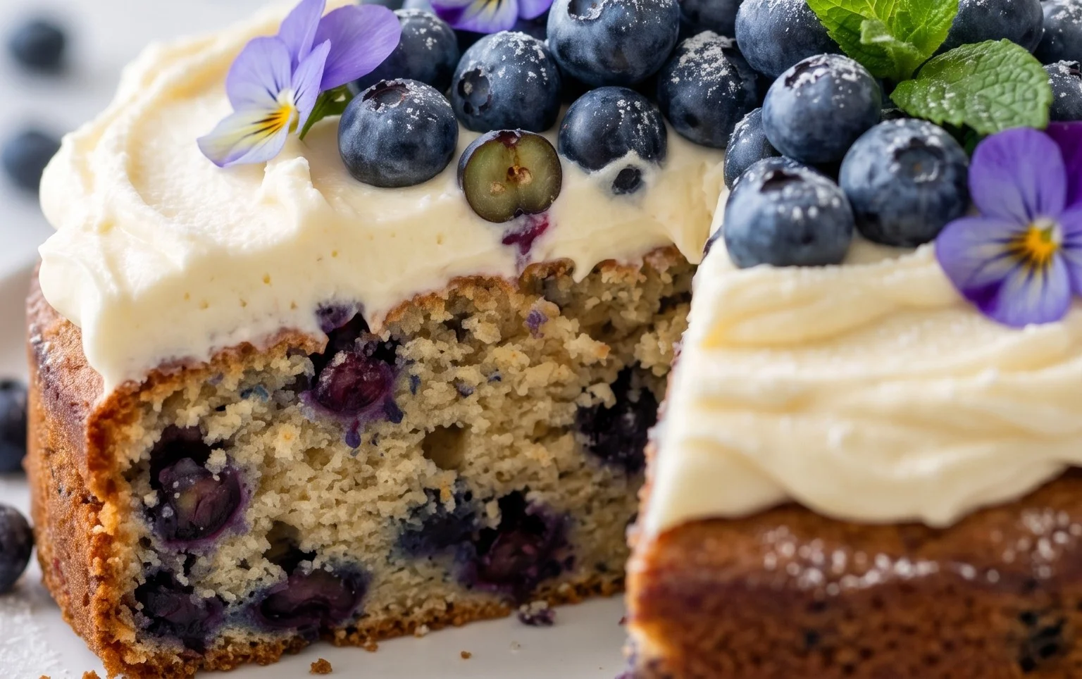 Nova Scotia Blueberry Cream Cake