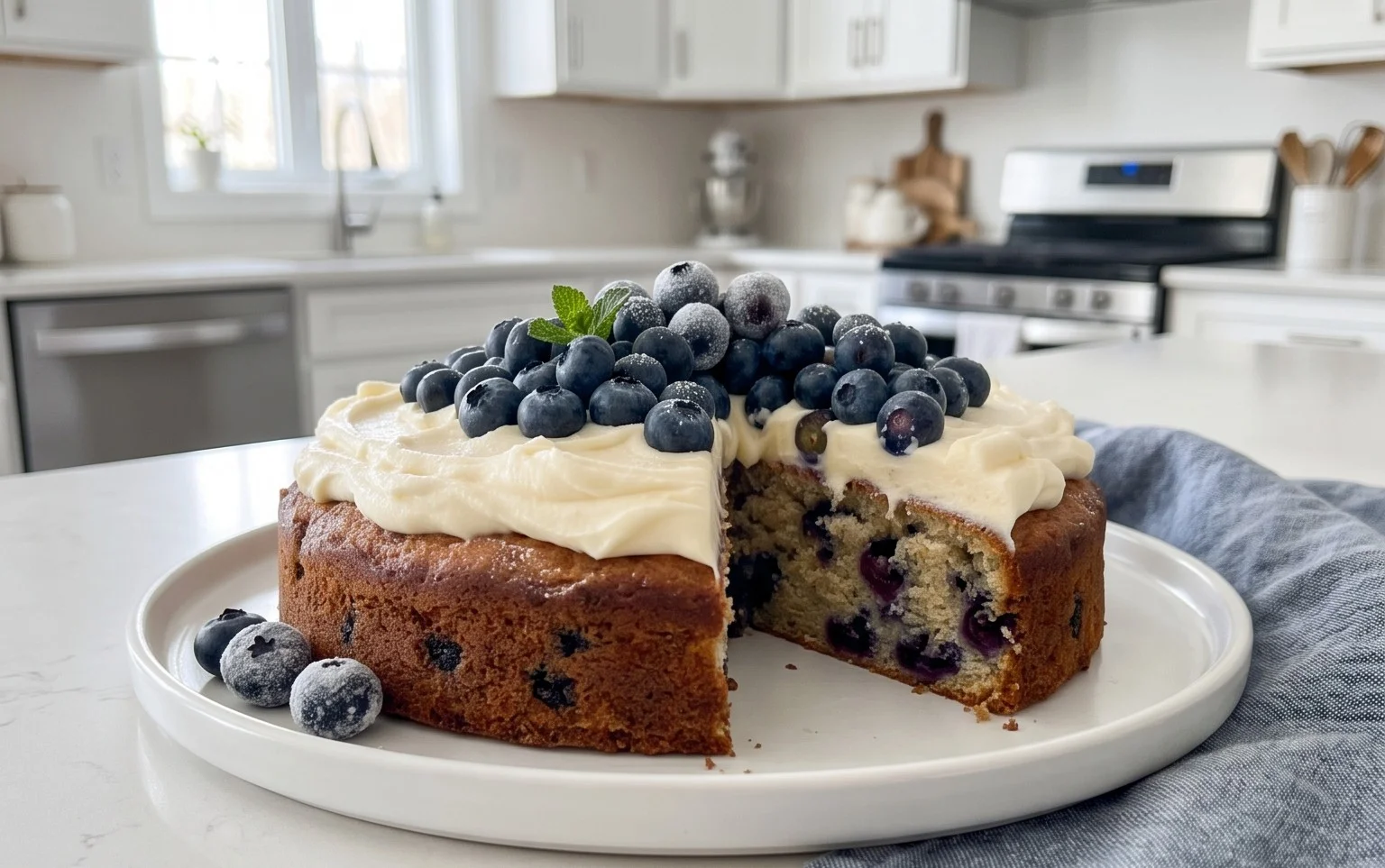 Nova Scotia Blueberry Cream Cake