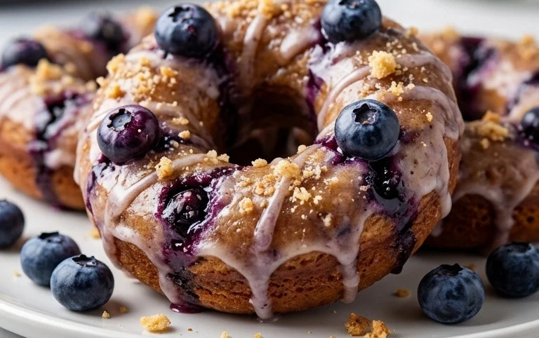 Wild Blueberry Cake Donuts