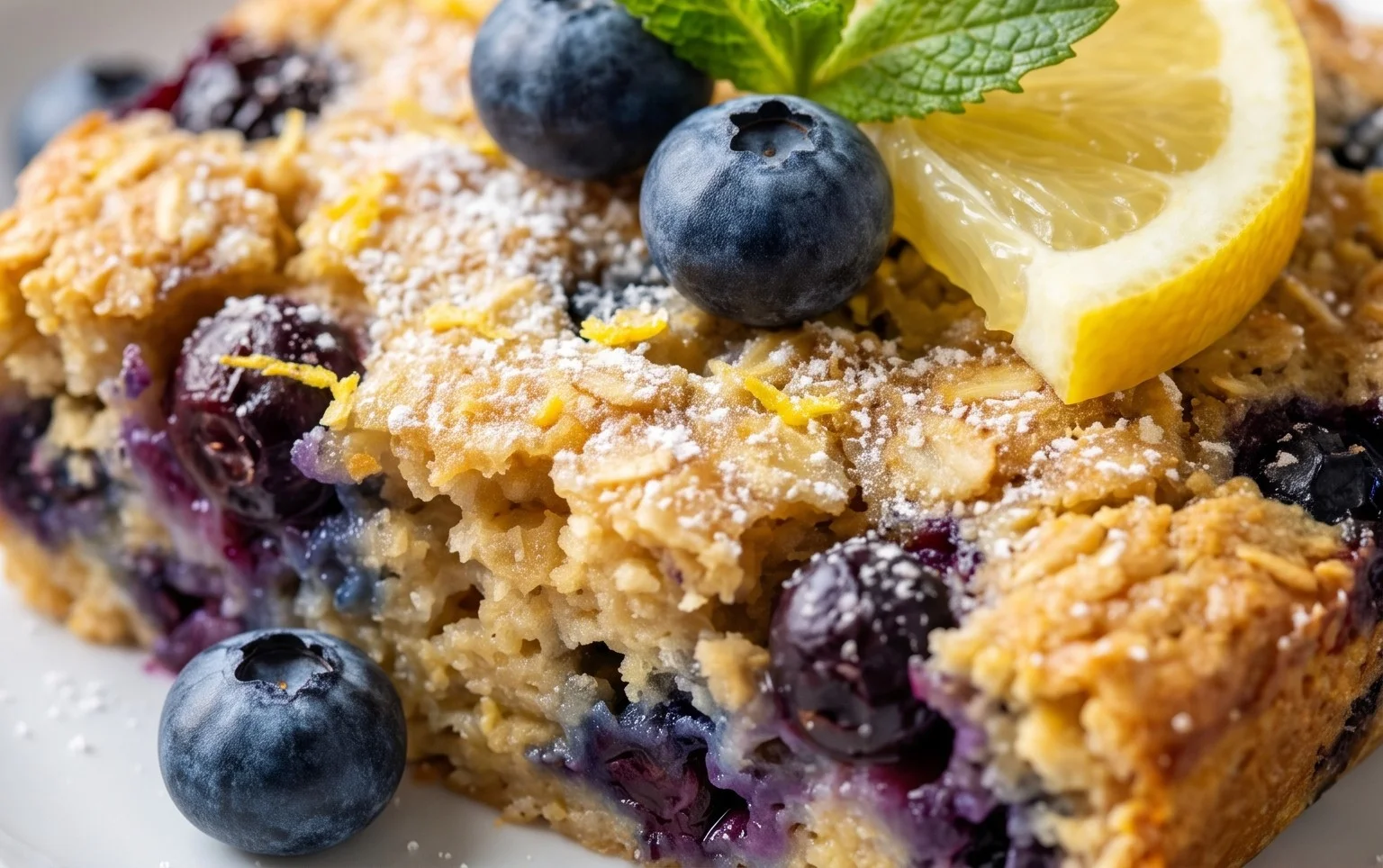 Lemon Blueberry Baked Oats