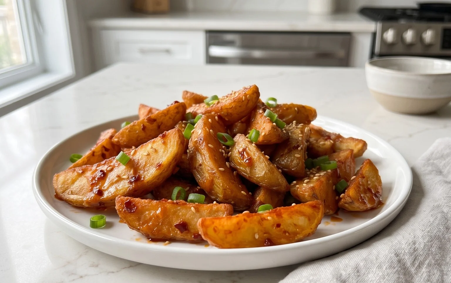 Crispy Honey Chilli Potatoes