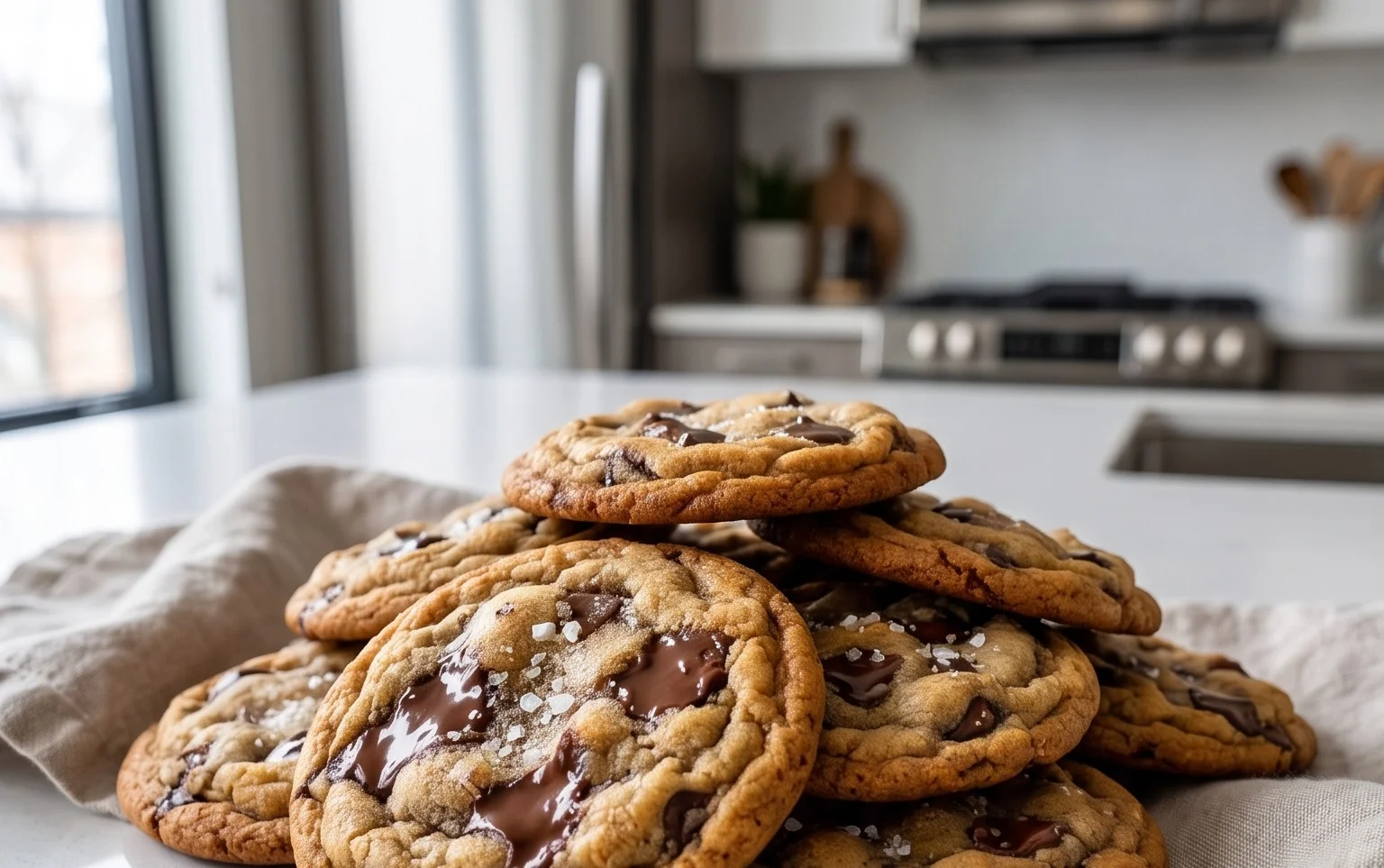 Crispy and Chewy Chocolate Chip Cookies