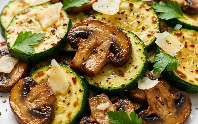 Skillet Zucchini and Mushrooms