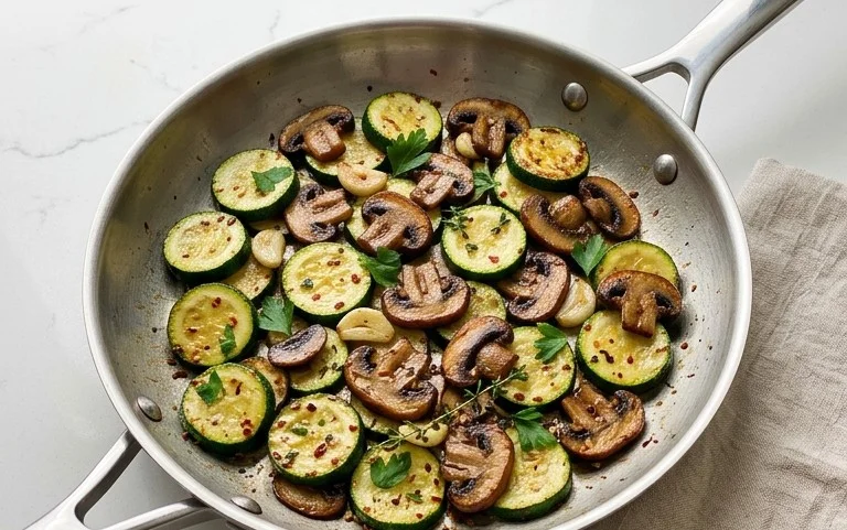 Skillet Zucchini and Mushrooms