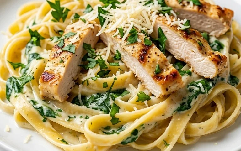 Low Calorie Chicken Alfredo