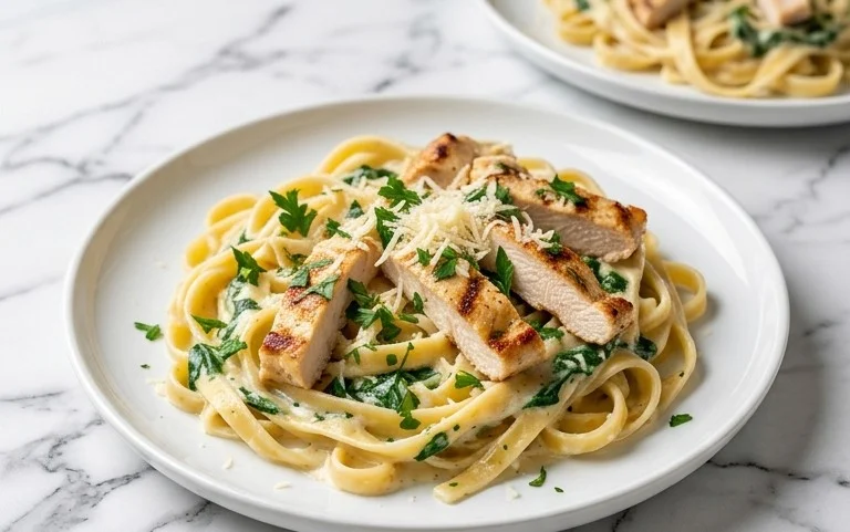 Low Calorie Chicken Alfredo