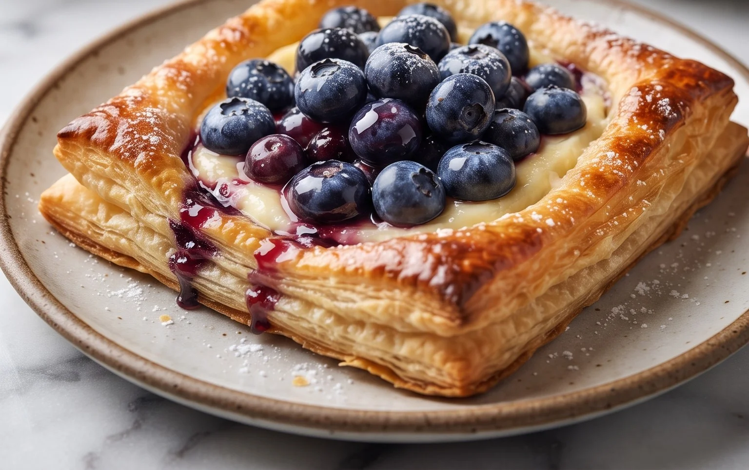 Blueberry Cream Cheese Puff Pastry