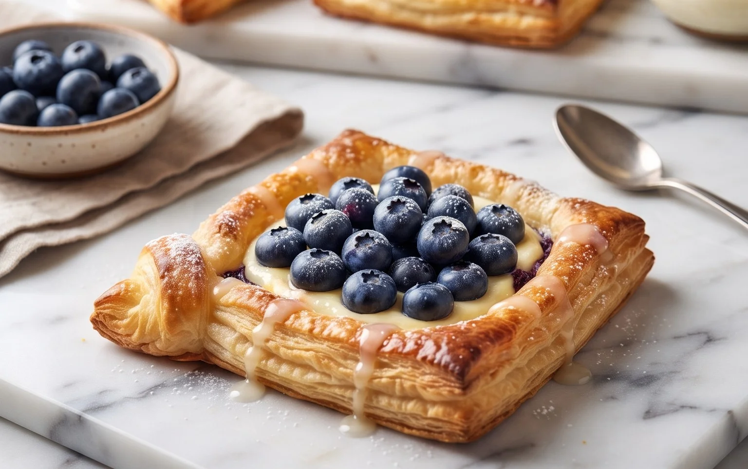Blueberry Cream Cheese Puff Pastry