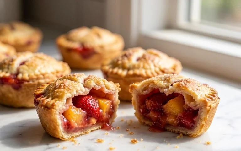 Strawberry Peach Pie Bites