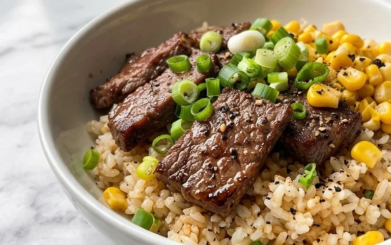 Beef Pepper Rice Bowl is a delicious meal option.
