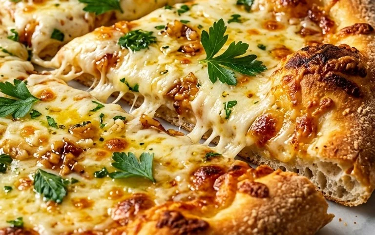 buttery garlic pizza