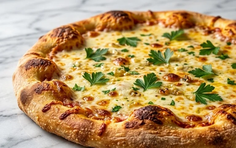 buttery garlic pizza