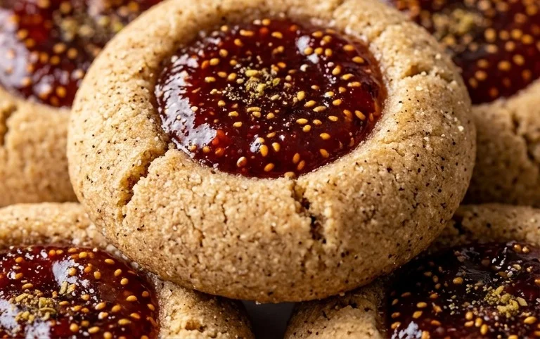 Cardamom Fig Thumbprint Cookies