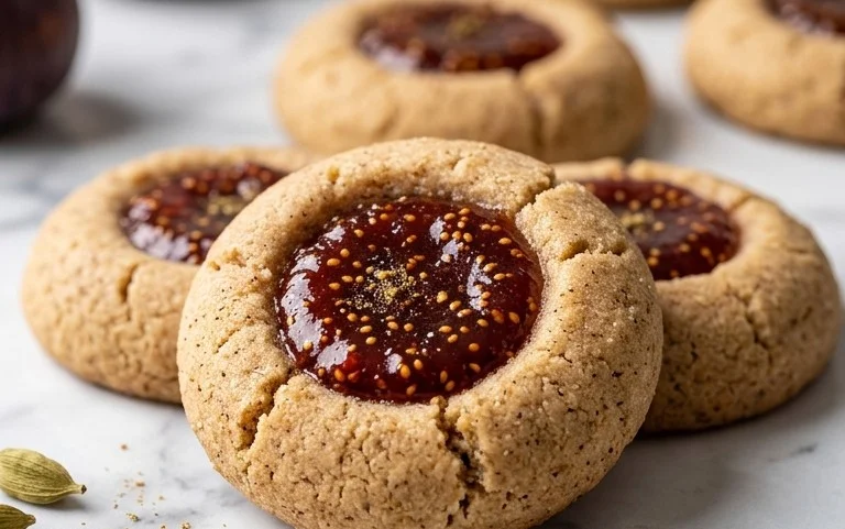 Cardamom Fig Thumbprint Cookies