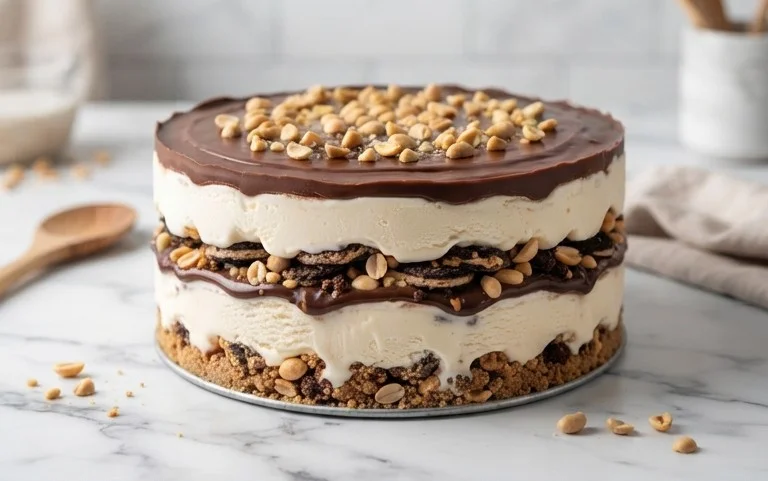 Buster Bar Ice Cream Cake