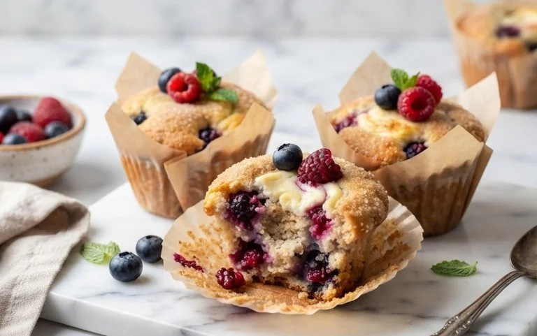 Berry Cream Cheese Muffins