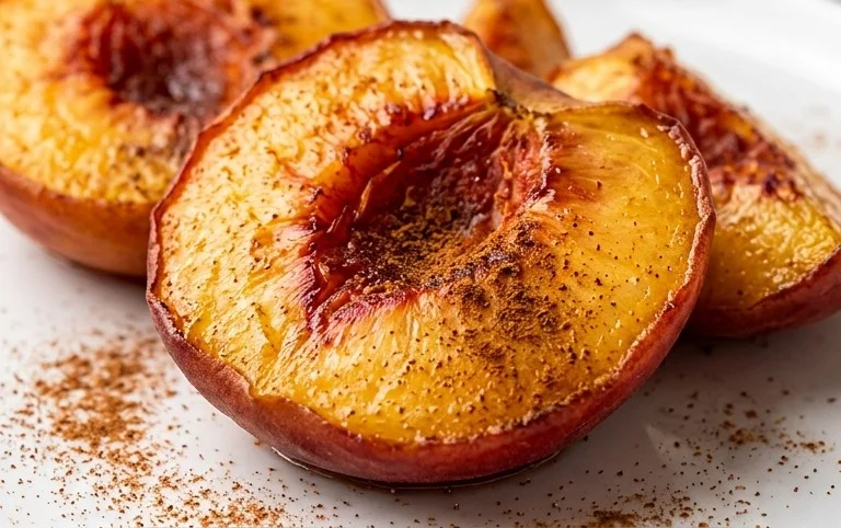 Cinnamon Sugar Baked Peaches
