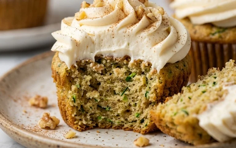 Zucchini Cupcakes with Cream Cheese Frosting