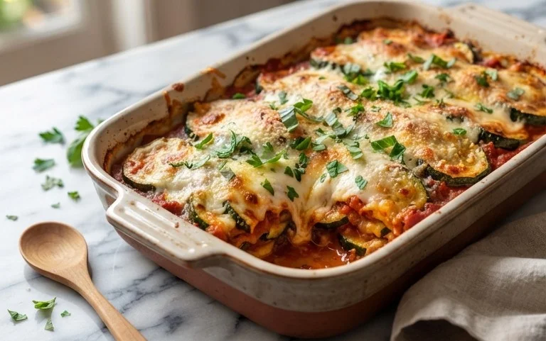 Three Cheese Zucchini Parmesan