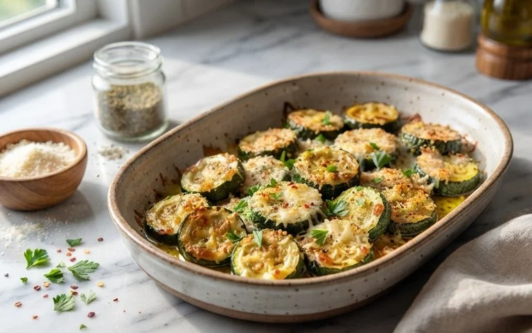Oven Roasted Parmesan Zucchini