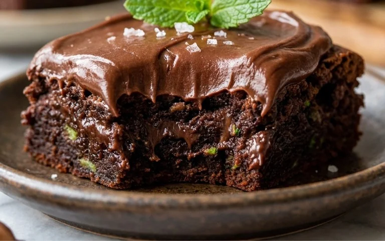 Zucchini Brownies with 1 minute Frosting!