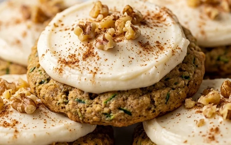 Zucchini Cookies with Cream Cheese Frosting