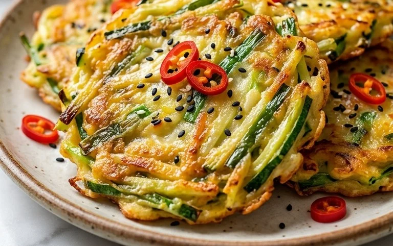 Quick & Easy Korean Zucchini Fritters (Hobak Jeon)