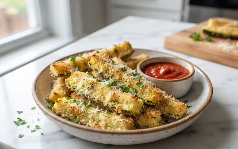 Parmesan Crusted Zucchini Sticks