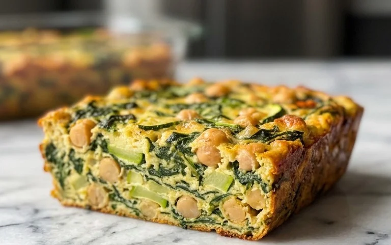 Spinach Zucchini Chickpea Bake